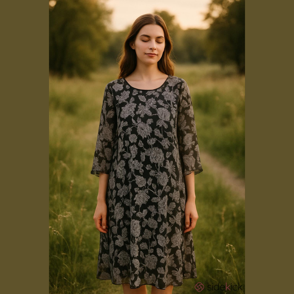 NWT Mystree chiffon floral print shift dress